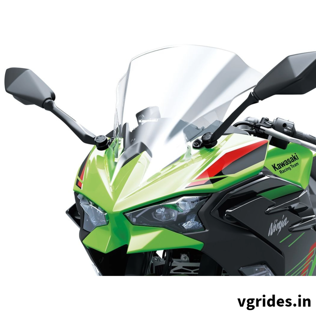 Constructed on a trellis, high-tensile steel frame, the Kawasaki Ninja 500 offers a stable and agile riding experience. With a rake/trail of 92 mm and equipped with ø41 mm telescopic fork front suspension and Bottom-Link Uni-Trak rear suspension with gas-charged shock and adjustable preload, it provides excellent handling and maneuverability. The bike rides on 110/70R17M/C 54H front and 150/60R17M/C 66H rear tires, ensuring optimal grip on various road surfaces. The fuel tank capacity is 14 liters, and the overall dimensions measure 1,995 x 730 x 1,120 mm.