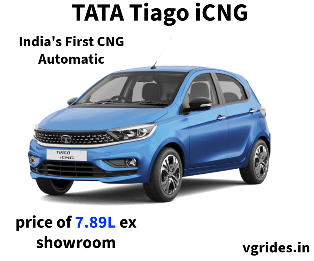 TATA Tiago iCNG India's First CNG Automatic with 73PS in CNG mode price of 7.89L
