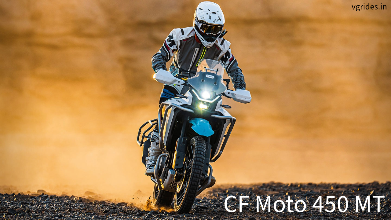 Explore the rugged terrain with confidence aboard the CF Moto 450 MT. This adventure-ready motorcycle features a powerful liquid-cooled engine, advanced chassis components, and adjustable features