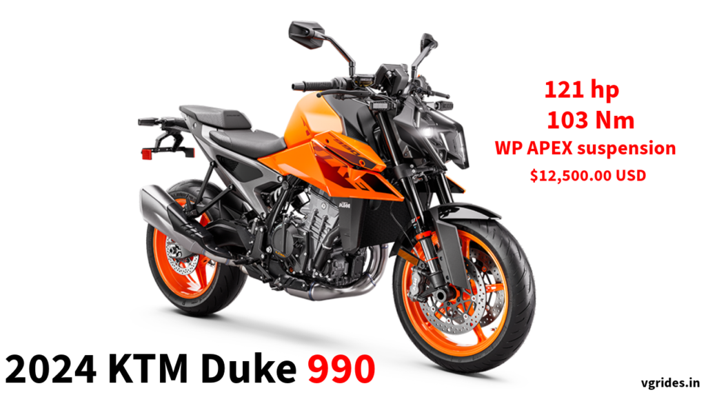 2024 KTM Duke 990 stands as a testament to KTM's commitment to innovation and performance. With its powerful engine, advanced features, and agile handling, it redefines the standards for naked sportbikes in its class.