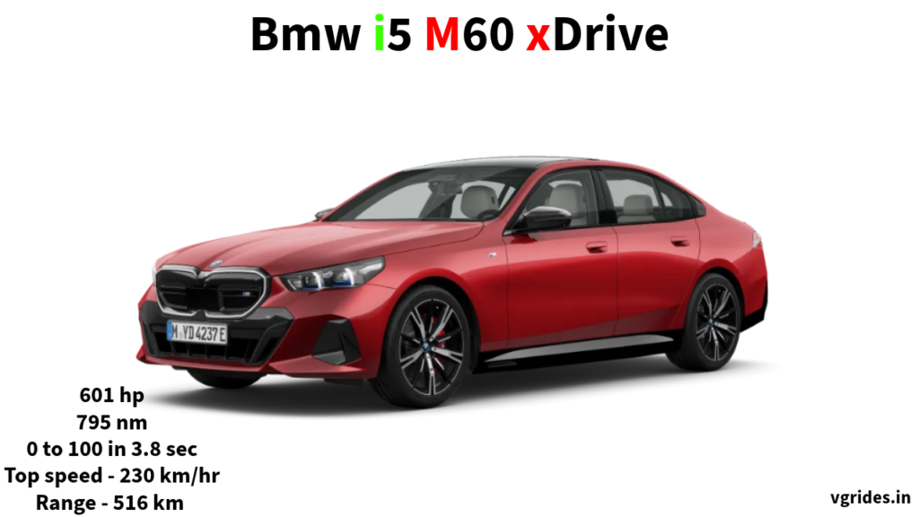 BMW i5 M60 is priced at 1.20 crores ex-showroom India with customizable options to choose from wheels, interiors, and colors.