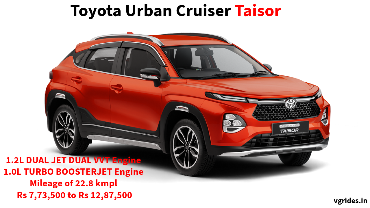 the Toyota Urban Cruiser Taisor stands out as a compelling choice for budget-conscious consumers seeking a perfect blend of performance, features, and affordability. With its versatile lineup, impressive specifications, and advanced features, it's poised to redefine the driving experience.