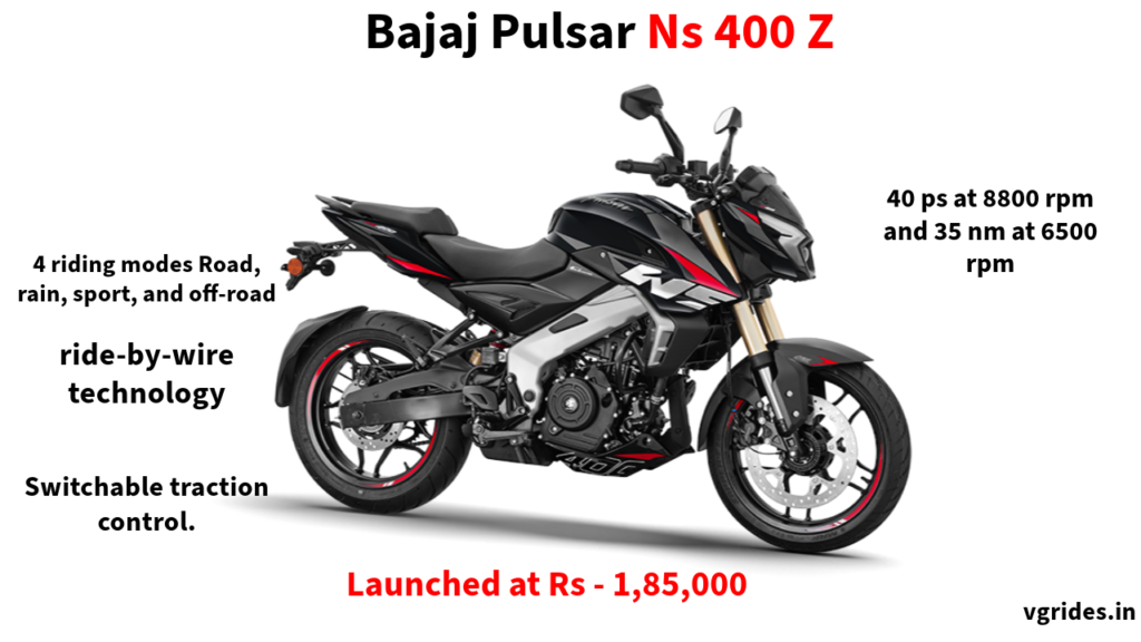 Bajaj Pulsar Ns 400 Z Launched at a Limited offer price of Rs - 1,85,000 ex-showroom