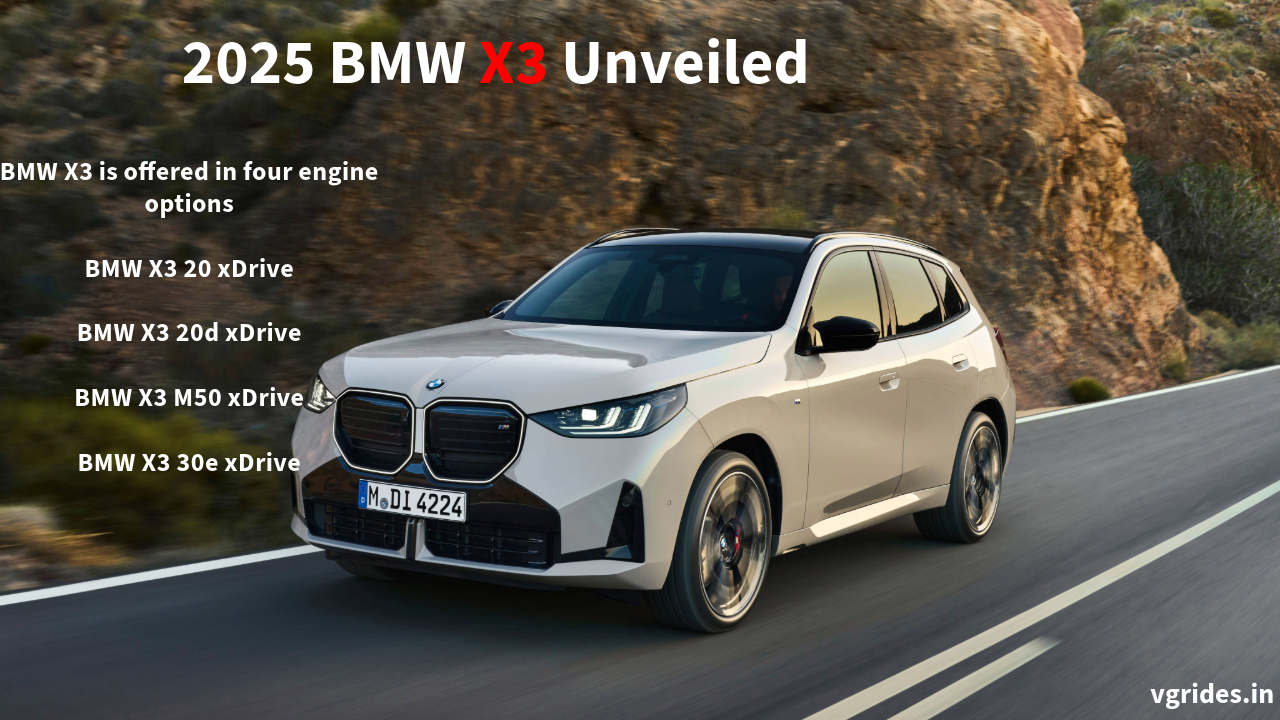 BMW has unveiled the 4th generation BMW X3 codenamed G45 globally and offered in four engine options BMW X3 20 xDrive BMW X3 20d xDrive BMW X3 M50 xDrive BMW X3 30e xDrive
