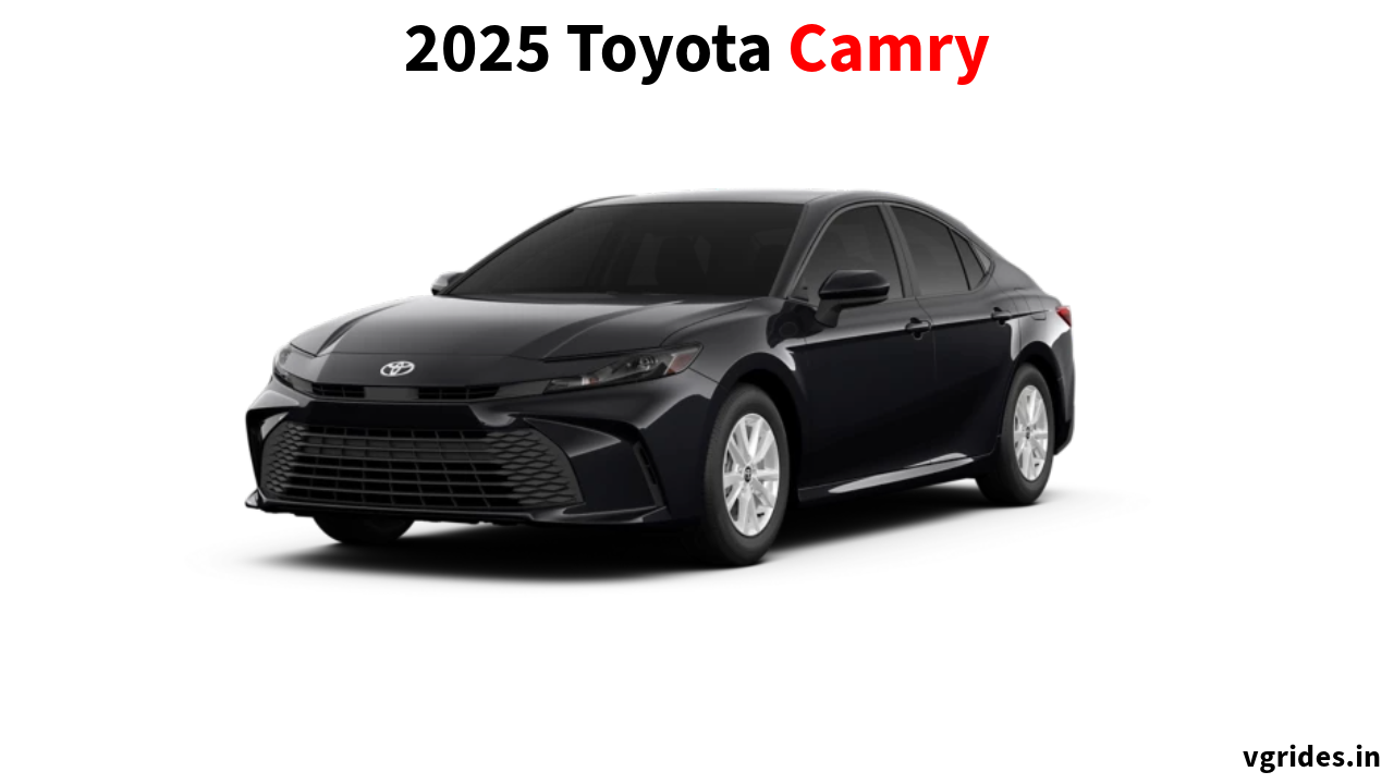 2025 Toyota Camry hybrid sedan with luxury interior, advanced features, and premium design, launched at ₹48 lakhs in India.