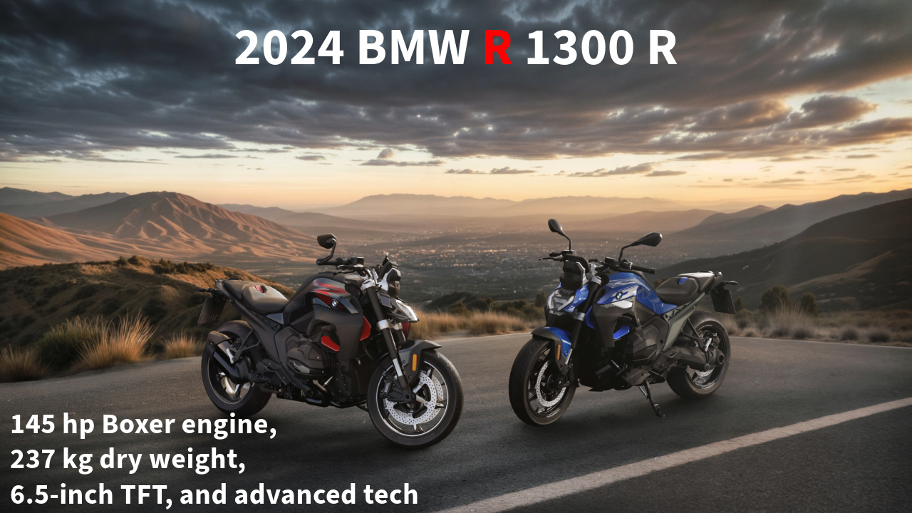 Explore the 2025 BMW R 1300 R: 145 hp Boxer engine, 237 kg dry weight, 6.5-inch TFT, and advanced tech. See specs, pricing, and why it’s the best naked bike yet!